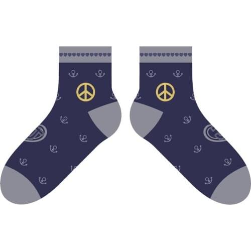 Cosplay Anime Jojo Bizarre Adventure Original Short Sock Cosplay Prop Accessories Printed Cartoon Ankle 100% Cotton Socks