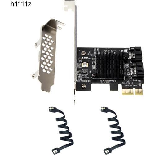 2 Ports SATA Card PCIE/PCI-E SATA Controller PCI Express to SATA 3.0 6Gb Expansion Adapter Marvell 88SE9125 Chip with SATA Cable