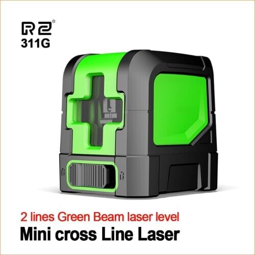 RZ Laser Levels Green Laser Level Self Leveling Vertical Horizontal Lasers Cross Measure Tool SW-311G 2 lines Lasers Leveler