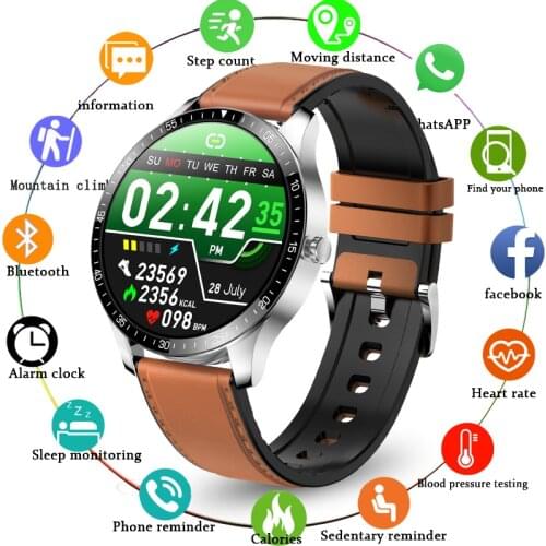 LIGE New Full Touch Screen Smart Watch Men Heart Rate Blood Pressure Monitoring Call Reminder Sports Waterproof Smartwatch Reloj