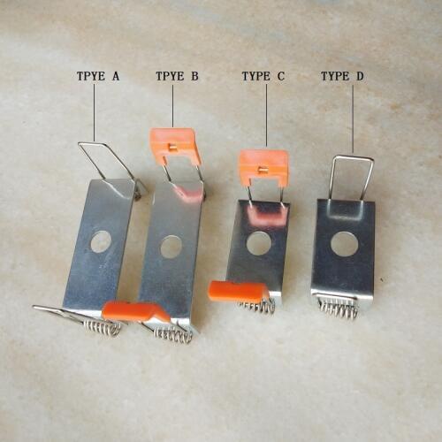 Led panel lamps spring Clamp buckle , downlight fixed spring clips with metal bracket for recessed lighting accessoris