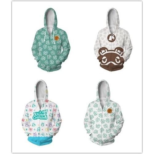Animal Crossing New Horizons Happy Home Designer 3D Hoodie Cosplay Tom Nook Leaf Thin Hoodies Sweatshirt Coat Harajuku Tops