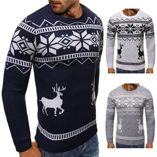2020 Winter Mens Snowflake Christmas Deer Sweater Warm Knit sweater sweater coat striped hoodie oversized