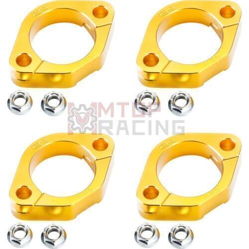 Gold Exhaust Flange For Kawasaki ZR750 ZR-7S 2001 2002 2003 2004 2005 4 Pieces