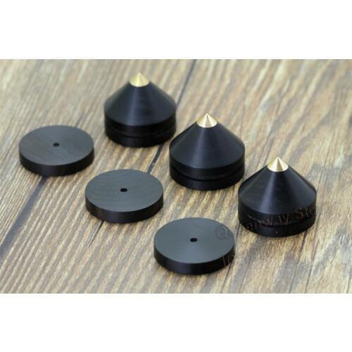 1 set/4PCS Stand/spike+Pad Sandalwood HIFI Shelf Speaker Decoder CD Power Amplifier Shockproof Small 23mm