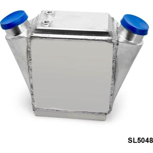 15" x 11" x 4.5" Inlet/Outlet: 2.5" INLET WATER TO AIR FRONT MOUNT ALUMINUM TURBO INTERCOOLER HU-SL5048