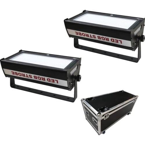 2pcs/lot flightcase packed high quality RGB led strobe light 1000watt DJ Disco Club Dance Hall Party Stroboscope