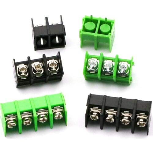 20PCS/lot 7.62mm KF7.62 - 2P 3P 4P MG762 Can be spliced Screw Terminal Block Connector Black Green 7.62mm Pitch