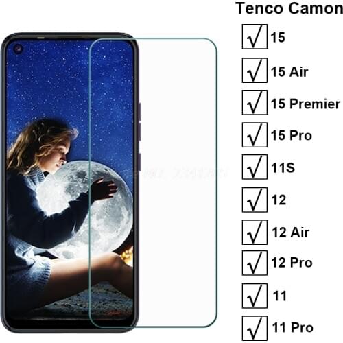 3-1PC 9D Tempered Glass For Tecno Camon 15 Air Pro Premier Screen Protector For Tecno Camon 11S 12 Pro Air Protective Front Film