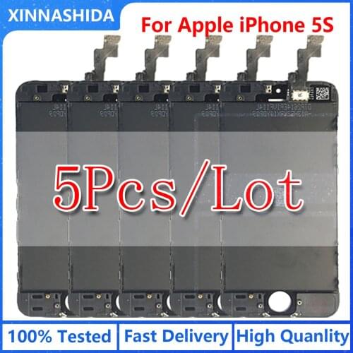 5pcs/lot AAA Quality LCD For Apple iPhone 5 5S Display Touch Screen Digitizer Assembly Replacement