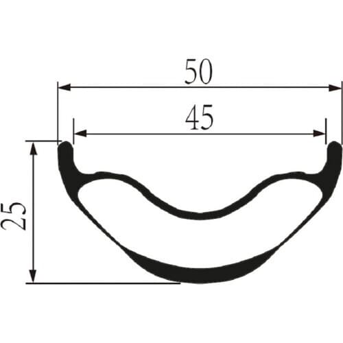 50mm Width 29er Plus Mtb Carbon Rim Light Weight 520g Tubeless Ready For XC Cross Country Mountain Bike Hookless Style Rims
