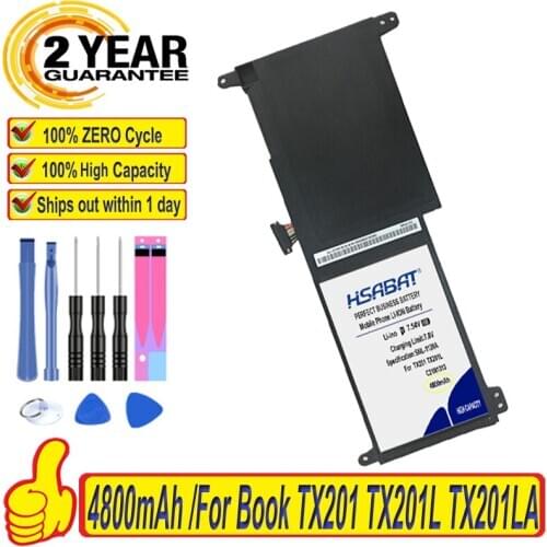 Top Brand 100% New 4800mAh C21N1313 Battery for Asus Transformer Book Trio TX201 TX201L TX201LA keyboard Batteries