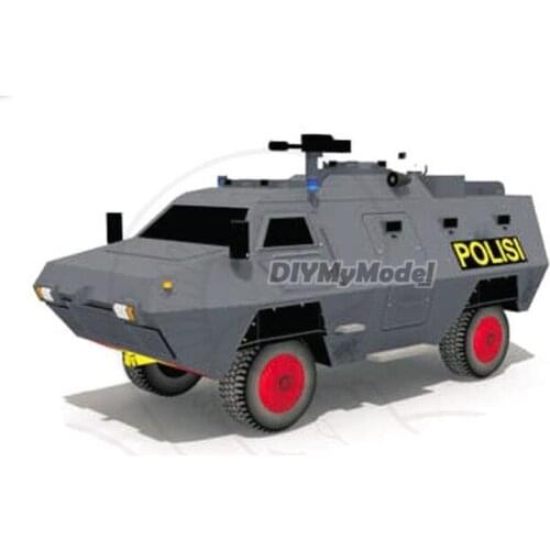 Army vehicle 4x4 Indonesian APC armored vehicle tank DIY Handcraft Paper Model KIT Handmade Toy Puzzles Gift Movie props