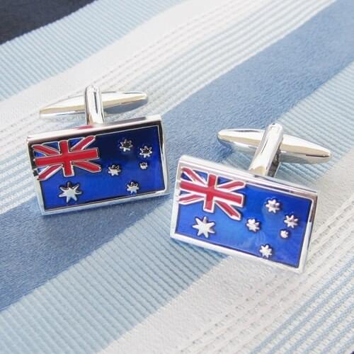 Australia Flag Cufflink 15 Pairs Wholesale Free Shipping