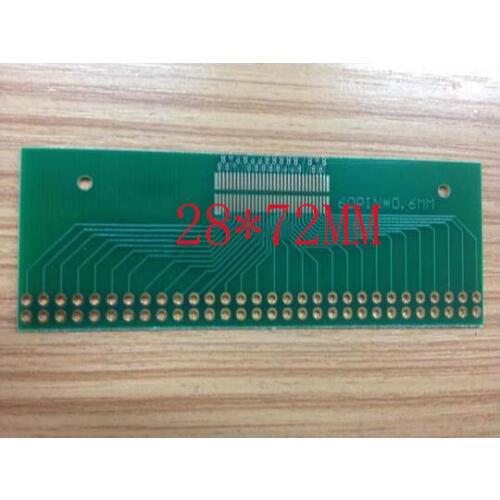 Free shipping 100PC 60PIN double row 0.6 pitch immersion gold PCB multi-function transfer board PCB manufactur