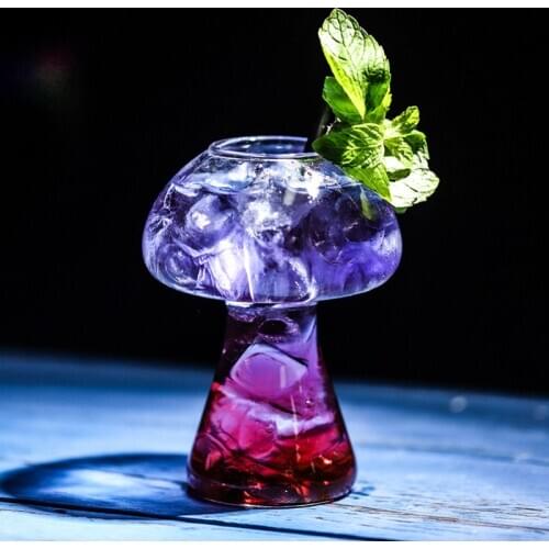 Mushroom Cocktail Glass Molecular Gastronomy Bar Rectification Bartender Special Beer Wine Glasses Goblet Cooler Cup Tipsy Vidro