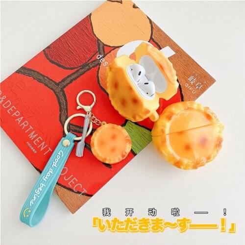 3D Egg tart Wireless Bluetooth Earphone Case For AirPods pro 2 1 soft Silicon Headset cover for For HUAWEI FreeBuds pro cases