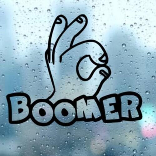 Black/Sliver Ok Boomer Car Sticker Small/Big Size Removable Waterproof Window Body Decal S1360