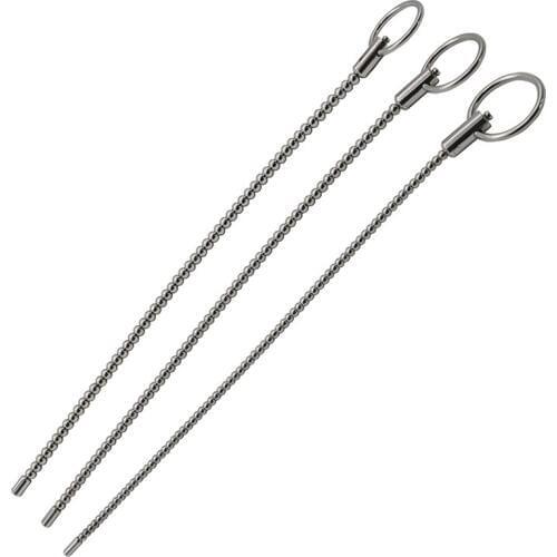 Electro Shock Type Stainless Steel Urethral Beads Penis Plug Sex Toys For Men Urethral Sound Dilator Penis Insert Chastity