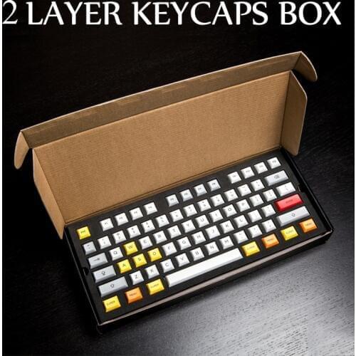 [HFSECURITY] 2 Layers Keycap Box for Mechnical Keyboard Keycap 108 Keys Box for Keycap Set