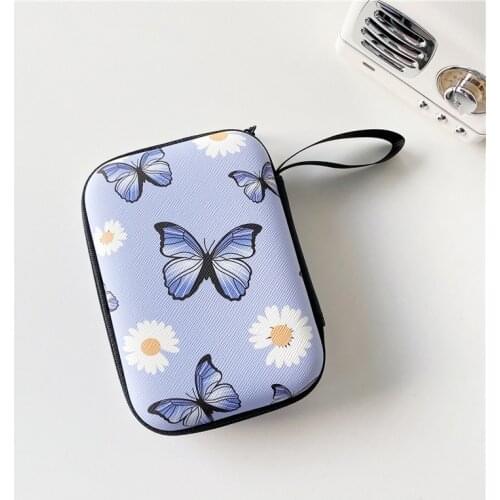 Cute Painted Leather Earphone Case for Redmi Airdots Case Earphone Storage Bag for Airpods Case Coins Travel SD Card USB Cables