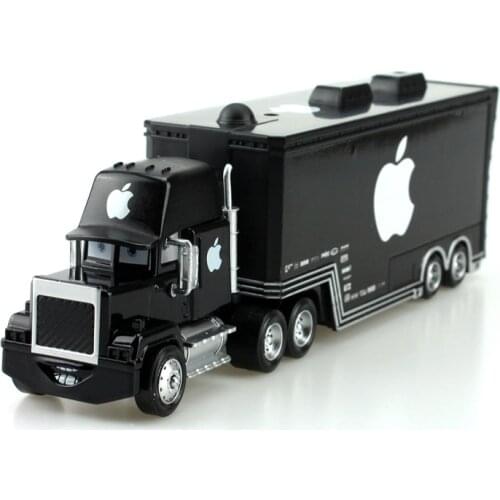 Disney Pixar Cars Toys Black Apple Mack Truck 1:55 Diecast Metal Alloy And Plastic Modle Car Cute Toys For Children Best Gifts