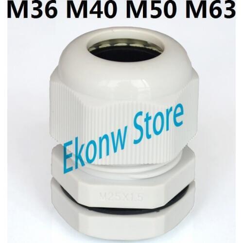 Metric System M36-M63 for 18-33mm Cable CE Waterproof Nylon Plastic Cable Gland Connector include O-Rings or Flat gasket