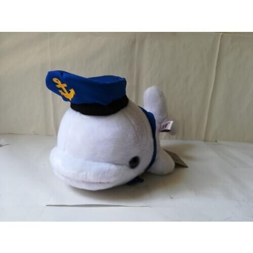 About 30cm white dolphin plush toy navy suits dolphin soft doll Christmas gift h1028