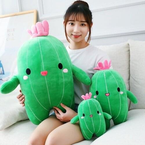 Stuffed Plush Cactus Pillow Plush Toy Decoration Props Office Backrest Sleeping Cushion Child Birthday Gift