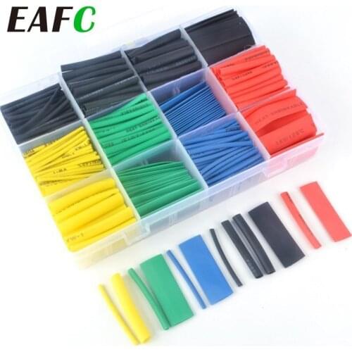 530Pcs Connectors Car Electrical Cable Tube Kits Heat Shrink Tube Tubing Wrap Sleeve Assorted 8 Sizes Mixed Color Wire Connect
