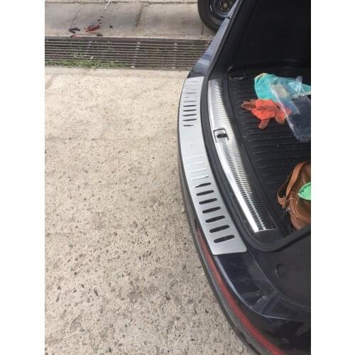 For Audi Q5 2009 2010 2011 2012 2013 2014-2016 stainless steel Rear Bumper Protector Sill Trunk Rear guard Tread Plate Trim