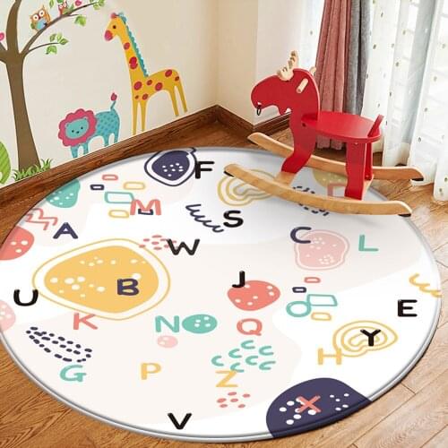 New High Quality Rug Childrens Flannel Carpet Animal Puzzle Game Learn For Baby The Round In Play Carpet Room Childrens