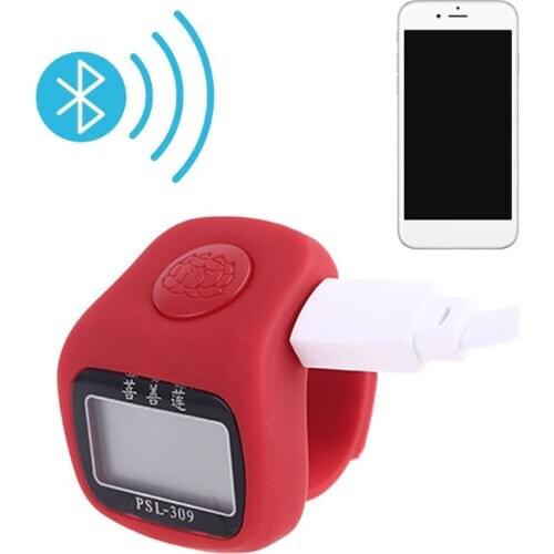 Portable LCD Display Bluetooth Smart Electronic Counter USB Charging Decompression Relaxation Finger Toy for Meditation 6-digits