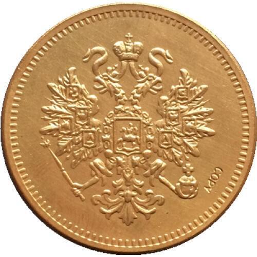 24 - K gold plated Russian coins 1876 copy Free shipping