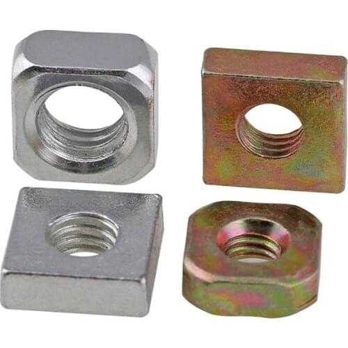 Manufacturer spot direct cold heading square nut galvanized nut nickel plated square nut high strength wholesale 20PCS