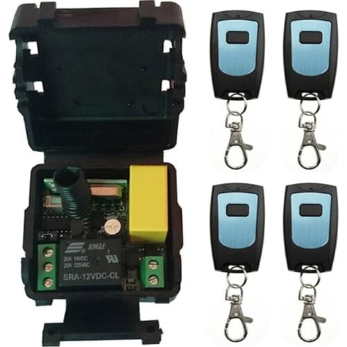Mini Wireless RF Remote Control Light Switch 10A Relay Output Radio AC 220V 1 CH Channel 1CH Receiver Module +Transmitter