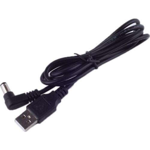 DC Power Plug USB Convert To 5.5*2.5mm/DC 5.5x2.5 White Black L Shape Right Angle Jack With Cord Connector USB Cable