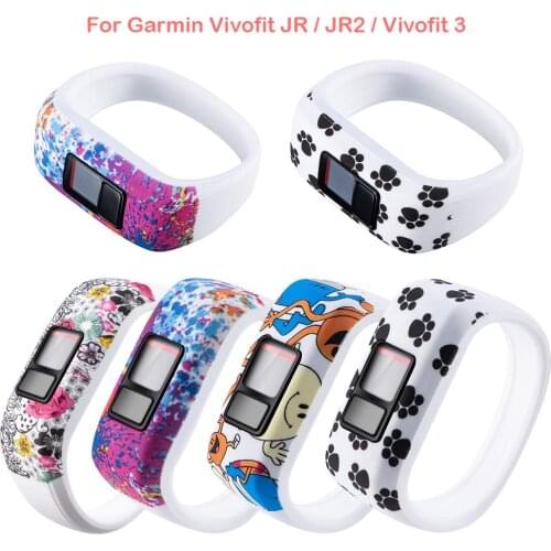 Silicone Printed Wrist Strap Replacement for Garmin Vivofit JR/JR2/Vivofit 3 L Small Size and Exquisite Appearance 67x52x23mm