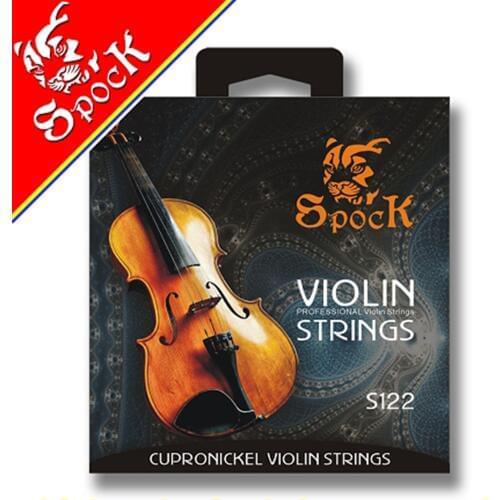 Spock S122 Nickel Silver Violin Strings fit for 3/4 4/4 Violin Nickel Silver Wound Stainless Steel Core