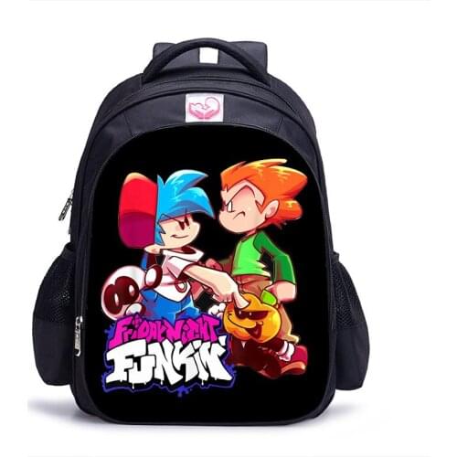 16 Inch Game Friday Night Funkin Backpack Kids Boys Girls School Shoulder Bags Daily Bags Teenager Student College Mochila