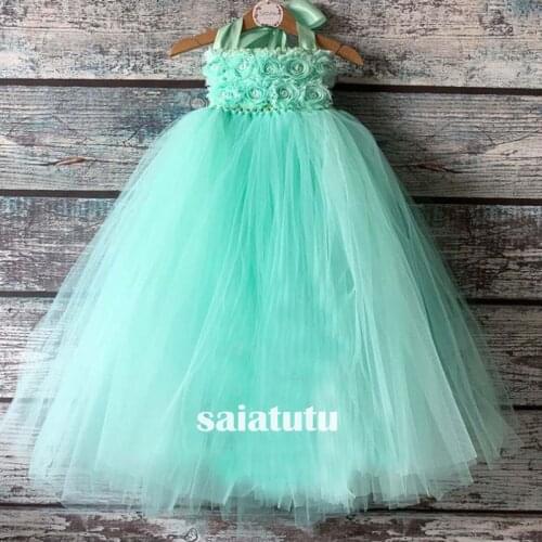 Photograph flower girl wedding dresses children party princess kids birthday gift piano Tiffany christmas tutu dress Vestido