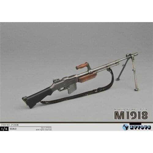 ZYTOYS Soldier 1/6th BAR Browning 1918 Light Machine Gun WWII Modle Can For Mostly Doll Figures