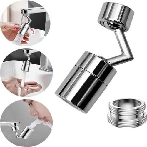 720 Degree Rotatable Filter Faucet Universal Water Saving Nozzle Swivel Sprayer Movable Kitchen Tap Head with 4 Layer Net Filter