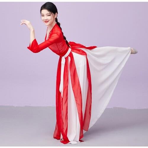 Classical Dance Skirt For Women Fairy Performance Costume Practice Wear Dancer Outfit Chiffon Skirts Classical Dancerwear JL2220