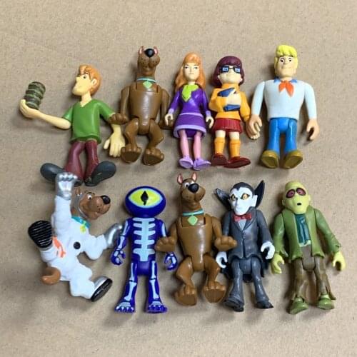 2.5inch. Scooby Dooo Haunted Velma Shaggy Daphne Fred Zombie Dracula Skeleton Man Villains Collectable Movie Figures Toys Gift