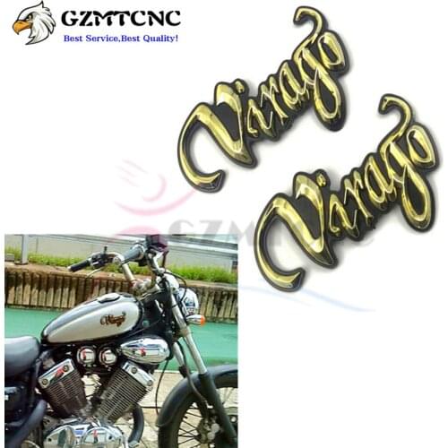 2 PCS Virago Motorcycle Gas Tank 3D Emblem Badge Decals Logo Mark for Yamaha XV 125 250 400 XV125 XV250 XV400 XV535 XV70