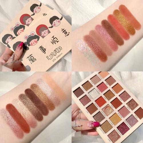 24 Color Eye Shadow Palette Makeup Pallete Shimmer Matte Glitter Eye Shadow Pallete Pigmented Diamond Metallic Eyeshadow Powder