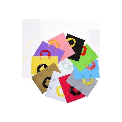 4 sizes Custom printed logo Large Boutique cloth packaging plastic bag plastic gift bags with handle plastic shopping bag