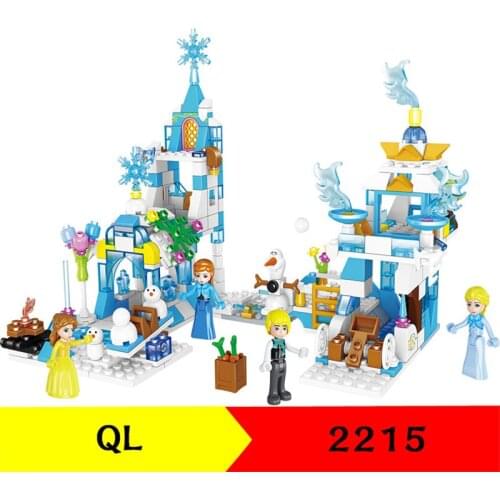 413pcs QL2215 Iceland Pocahontas Girl Series Small Particle Assembled Building Blocks Educational Toy Color Gifts