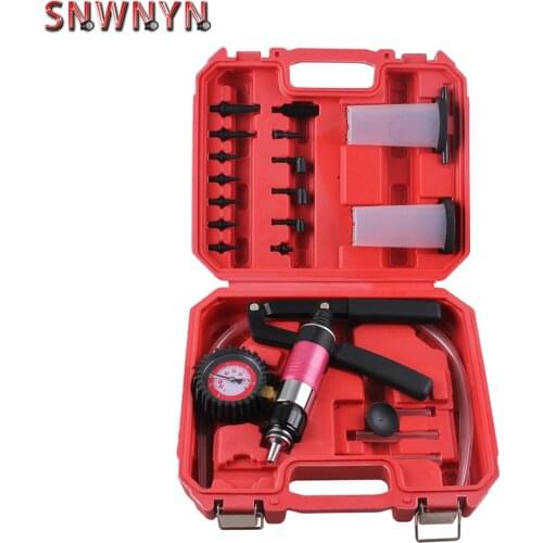 Auto Diagnostic-tool Car Auto Hand Held Vacuum Pressure Pump Brake Bleeder Adaptor Fluid Reservoir Oil Tester Tools Kit
